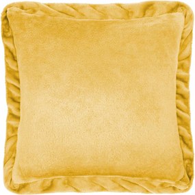 Dekoratív párnahuzat Ruffly 40x40 mustársárga, fodros