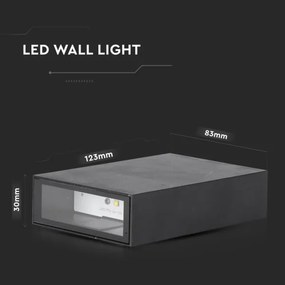 LED Kültéri fali lámpa LED/4W/230V 3000K IP65 fekete