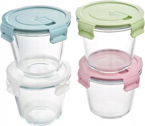 Plecupe üvegtartály 710 ml 4 db boroszilikát fedővel