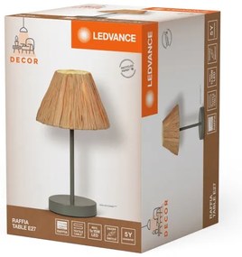 Ledvance - Asztali lámpa DECOR RAFFIA 1xE27/15W/230V raffia háncs