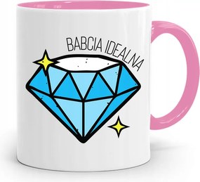 Rózsaszín Bögre Nagymamáknak Tökéletes Nagymama fényképes nyomtatással