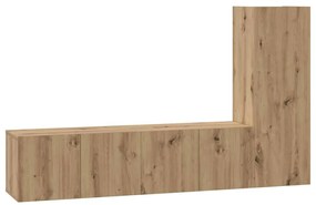 TV szekrény garnitúra 3 pcs kézműves tölgy 60 x 30 x 30 cm