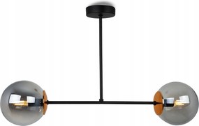 Mennyezeti Lámpa Lógó Fekete Csillár Dupla Loft Glamour Üveg Gömbök