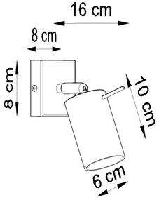 Sollux SL.0727 - Fali spotlámpa RING 1xGU10/10W/230V