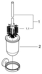 GROHE 411852430 - START WC-tisztító készlet 398 × 121 mm fekete