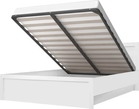 Ágy tárhellyel, 140x200, fehér, JESI NEW