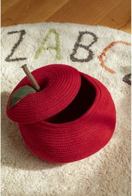 Piros textil játéktároló kosár ø 28x20 cm Apple – Lorena Canals