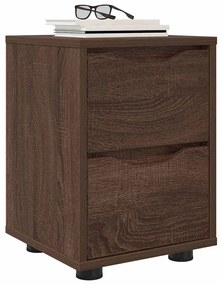 vidaXL Éjjeliszekrények 2 pcs Barna Tölgy 30,5 x 30 x 43 cm Faanyag