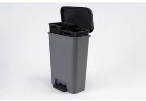 Műanyag szelektív pedálos szemetes 23+23 l Compatta - Curver