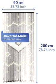 Natúr színű bambusz függöny ajtóra 90x200 cm Rhombus – Maximex