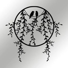 Fali dekoráció 45x44 cm, fém ágakból