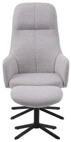 Világosszürke forgó relaxációs fotel Manning – Unique Furniture