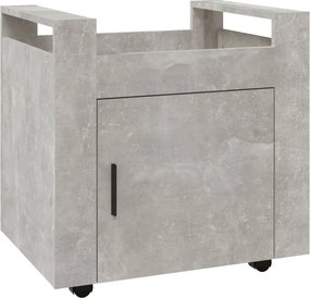vidaXL betonszürke szerelt fa asztal-kocsi 60 x 45 x 60 cm