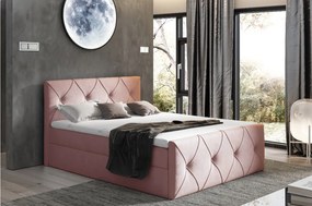 CARMEN LUX kontinentális ágy 140x200 - rózsaszín + INGYENES topper