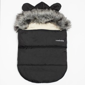 Luxus téli lábzsák füles kapucnis New Baby Alex Wool black