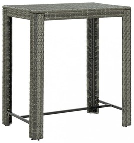 szürke polyrattan kerti bárasztal 100 x 60,5 x 110,5 cm