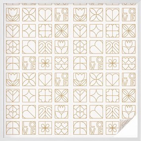 Ablakfólia Öntapadós Adatvédelem Geometrikus szerelem 100x100