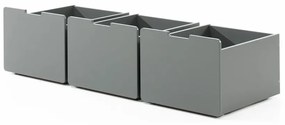 Szürke gyerekágy alatti fiók szett 3 db-os Pino – Vipack