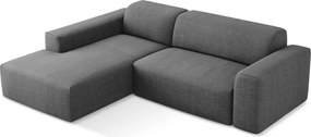 Szürke sarokkanapé (bal oldali-heverő résszel) Keli – Makamii
