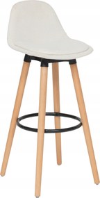 Maxon bárszék fehér Modern ülőfelület fa lábak lábtartó