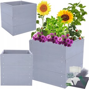 Pvc műanyag virágtartó ágyás magasított zöldségtartó láda Pvc 60x80x60