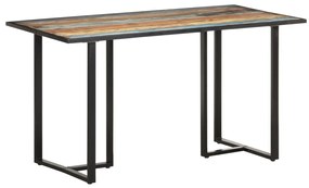 Tömör újrahasznosított fa étkezőasztal 140 cm