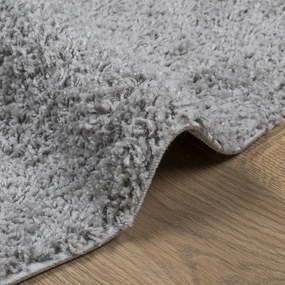 PAMPLONA szürke magas szálú bolyhos modern szőnyeg Ø 100 cm