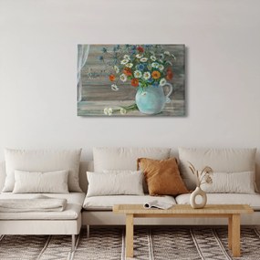 Kép - réti virágok, olajfestmény (90x60 cm)