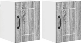 vidaXL Konyhaszekrény 2 pcs Szürke Sonoma 30 x 31 x 40 cm Faanyag