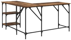 vidaXL Asztal Öreg fa 139 x 139 x 75 cm Faanyag