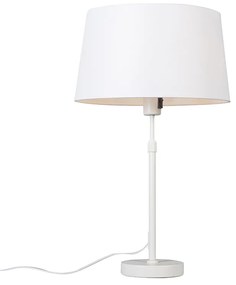 Asztali lámpa fehér, árnyékfehér, 35 cm állítható - Parte