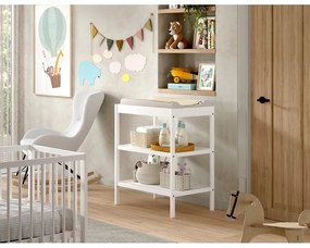 Fehér bükkfa pelenkázó asztal Dino – Vipack