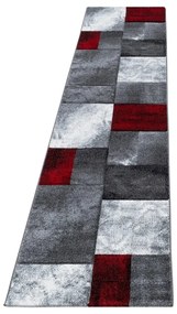 Borvörös-szürke futószőnyeg 80x300 cm Hawaii – Ayyildiz Carpets