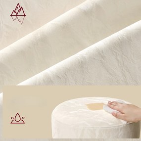 AURA állítható magasságú sminkszék fésülködőasztalhoz, Ø35cm, krémszínű Vasagle