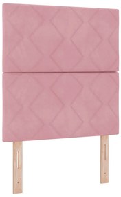 Rózsaszín bársony fejtámla gyémánt blokkokkal - 80 cm, Rózsaszín bársony fejtámla gyémánt blokkokkal - 160 cm