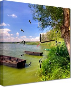 Falióra 40x40 Tó Csónakok Tájkép