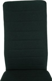 Szék, smaragd szövet/fekete fém, COLETA NOVA