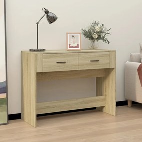 sonoma tölgy színű szerelt fa dohányzóasztal 100 x 39 x 75 cm