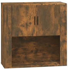 füstös tölgy színű szerelt fa fali szekrény 80x33x80 cm