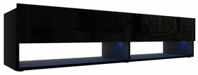 IZUMI magasfényű fekete TV szekrény, 175 BL