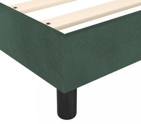 sötétzöld bársony ágykeret matrac nélkül 80 x 200 cm