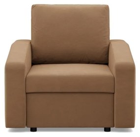 Zeus fotel, döntött kartámasz, szövet anyag, bonell töltet, barna