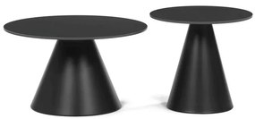 Dohányzóasztal 70×70×40,5 cm, Kerámia Márvány. CT-F4118 BK