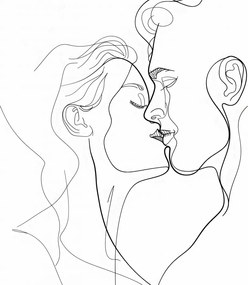 Poszter 20x20cm Vonal és szerelem szövés