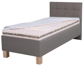 Kárpitozott ágy matraccal és tárolóhellyel MARIA ONE 90x200 cm taupe