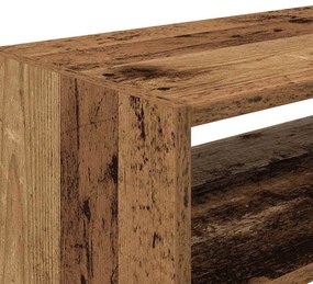 antik fa színű cipőtartó állvány halmozható 60 x 30 x 30,5 cm