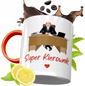 Narancssárga Bögre A Vezetőnek Ajándék fényképes nyomtatással