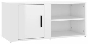 fehér magasfényű szerelt fa TV-szekrény 80x31,5x36 cm