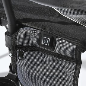 Leziter Premium fűthető karfás horgász szék pohártartóval szürke