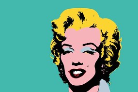 Tapéta ikonikus Marilyn Monroe v pop art dizájnban